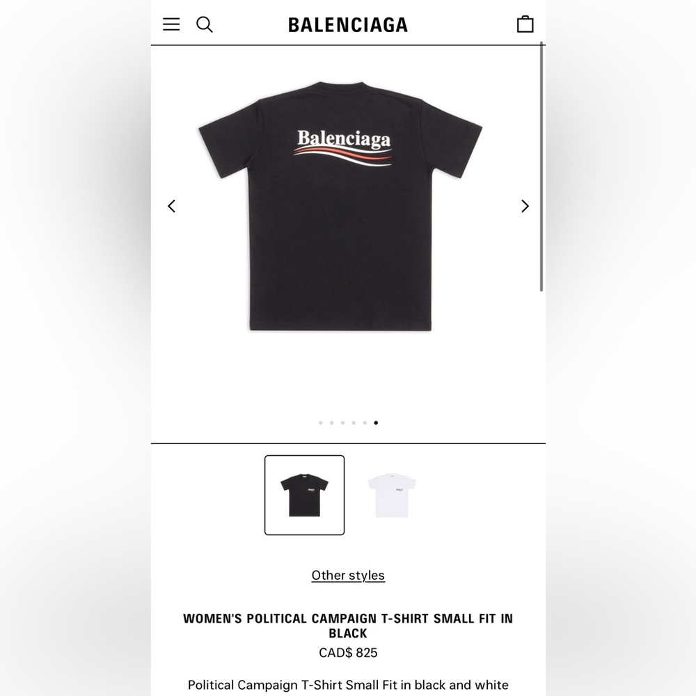 BALENCIAGA Small Fit Embrodied Logo T-Shirt. - Picture 9 of 9
